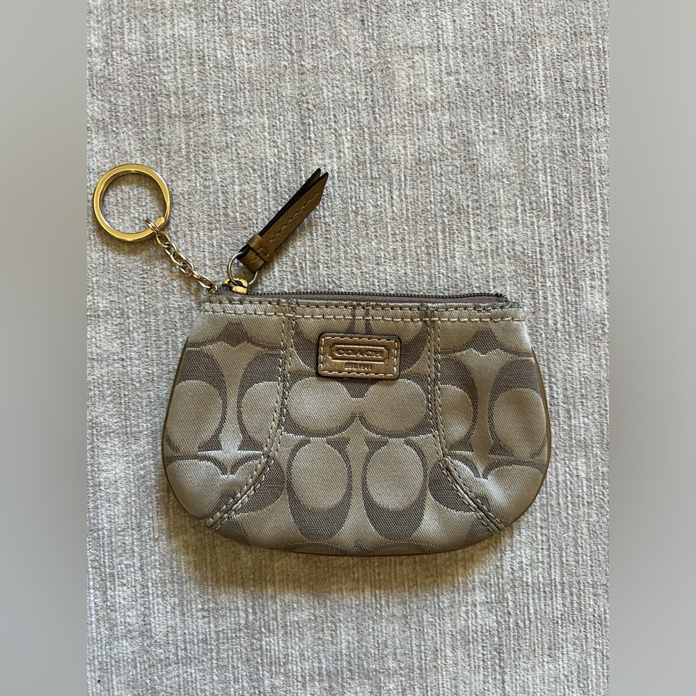 Coach Signature Key Ring Coin Purse